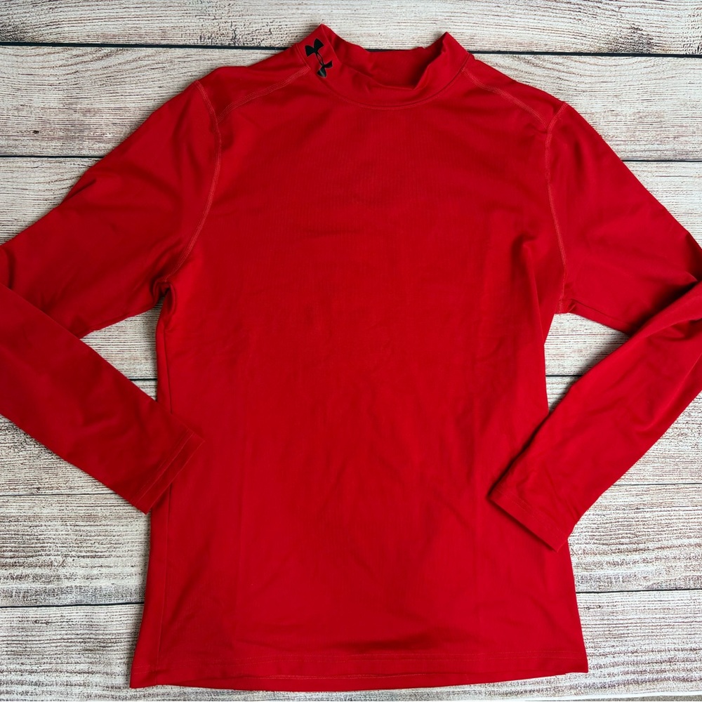 Under Armour Men’s Cold Gear Mock Neck Compression Shirt Large